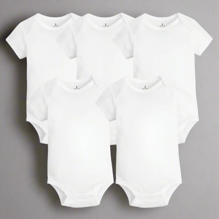 Baby 5 Pack Short Sleeve Rompers