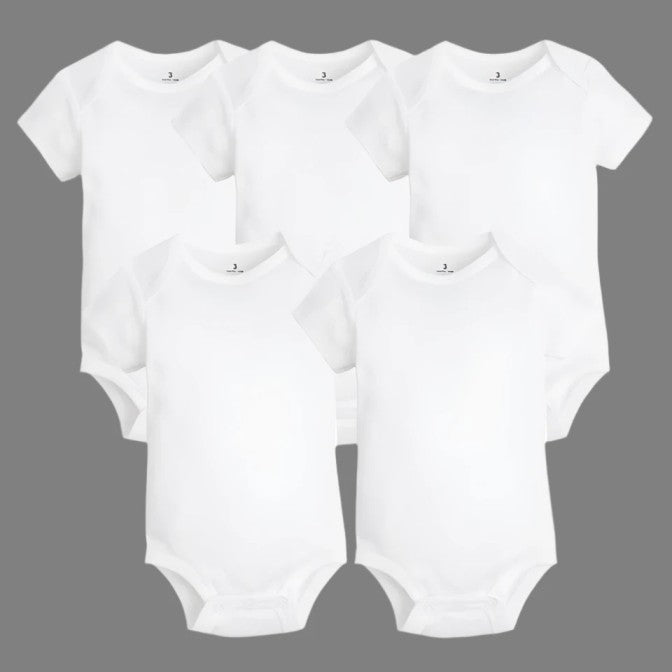 Baby 5 Pack Short Sleeve Rompers