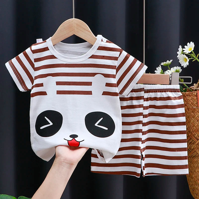 Cute Baby Striped Panda Set