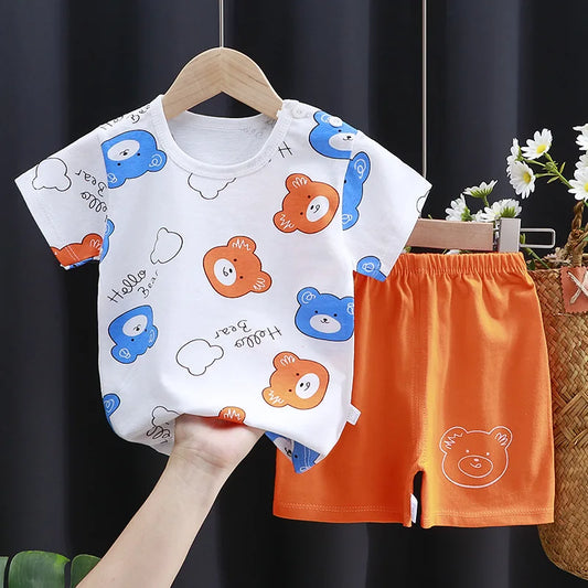 Cute Toddler Bear Orange Outfit