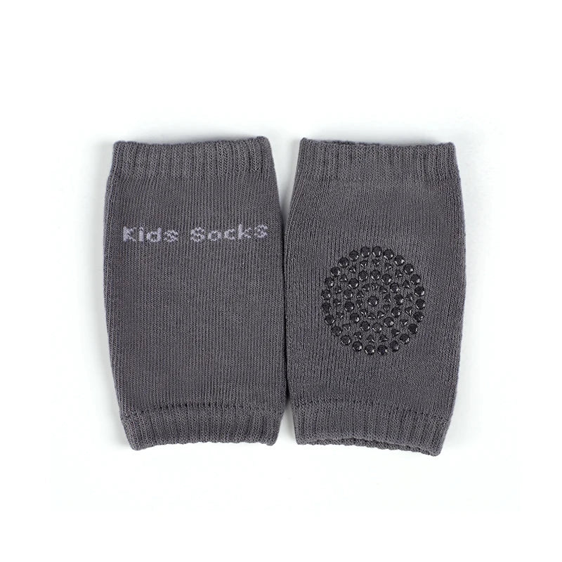Grey Baby Crawling Knee Pads
