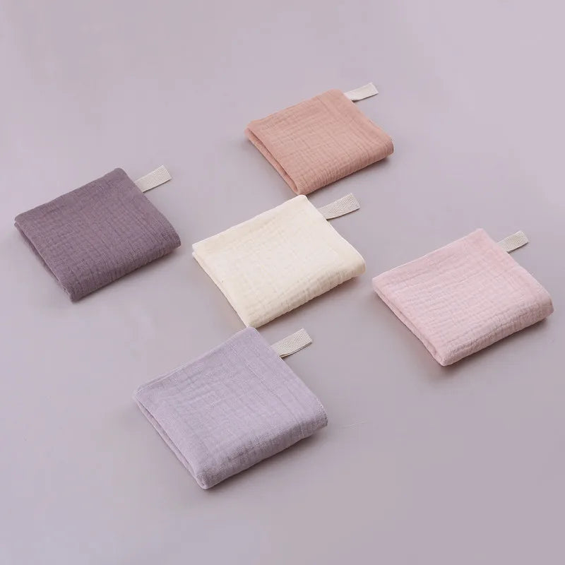5pcs/Set Square Cotton Baby Face Towel Handkerchief Soft Absorbent Gauze Baby Towel Kids