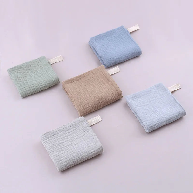 5pcs/Set Square Cotton Baby Face Towel Handkerchief Soft Absorbent Gauze Baby Towel Kids