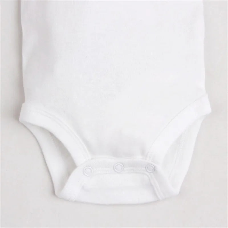 5 Pack Baby White Basic Romper Set