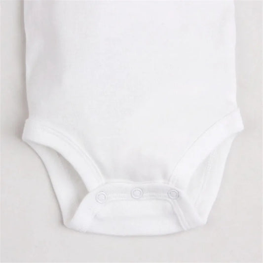 5 Pack Baby White Basic Romper Set