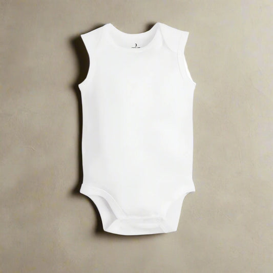 Baby 5 Pack white basic sleeveless romper