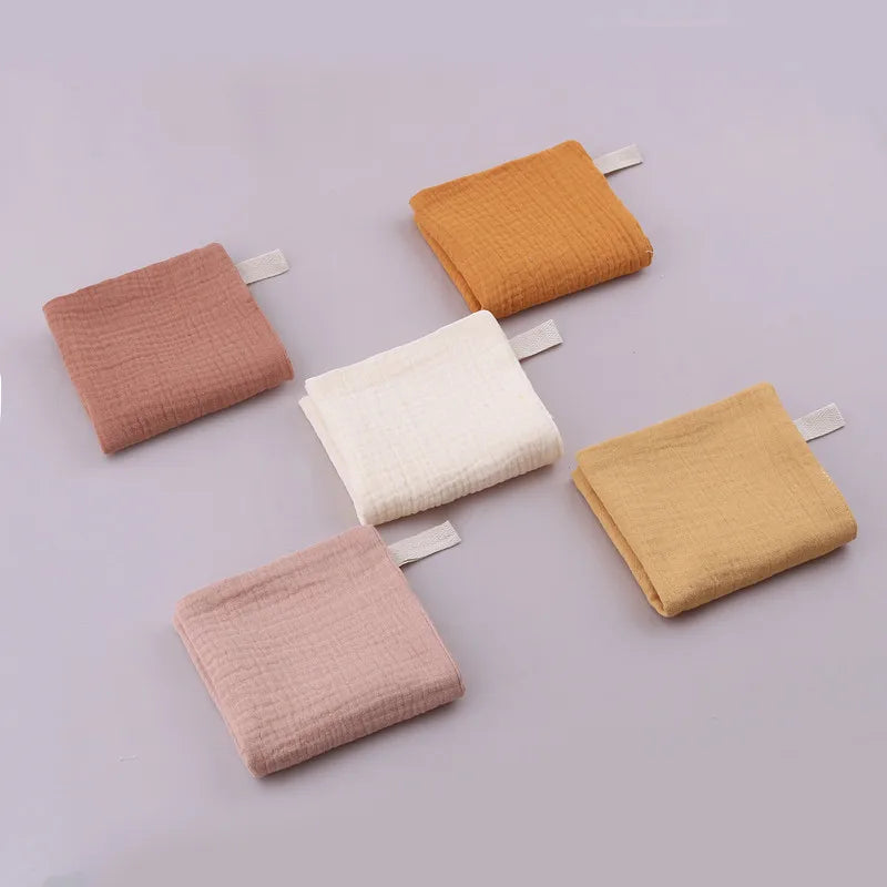 5pcs/Set Square Cotton Baby Face Towel Handkerchief Soft Absorbent Gauze Baby Towel Kids