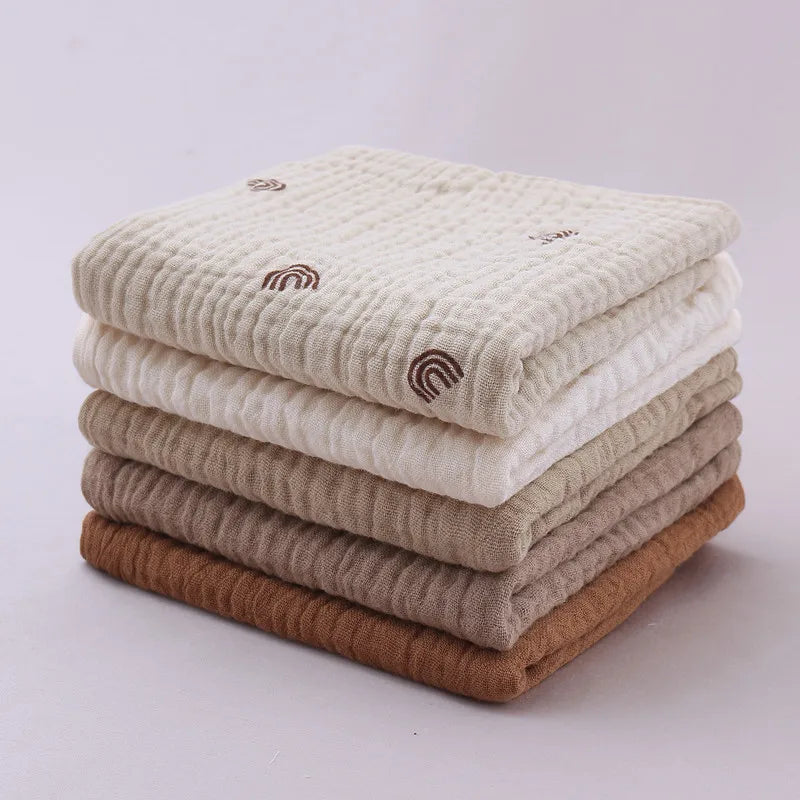 5pcs/Set Square Cotton Baby Face Towel Handkerchief Soft Absorbent Gauze Baby Towel Kids
