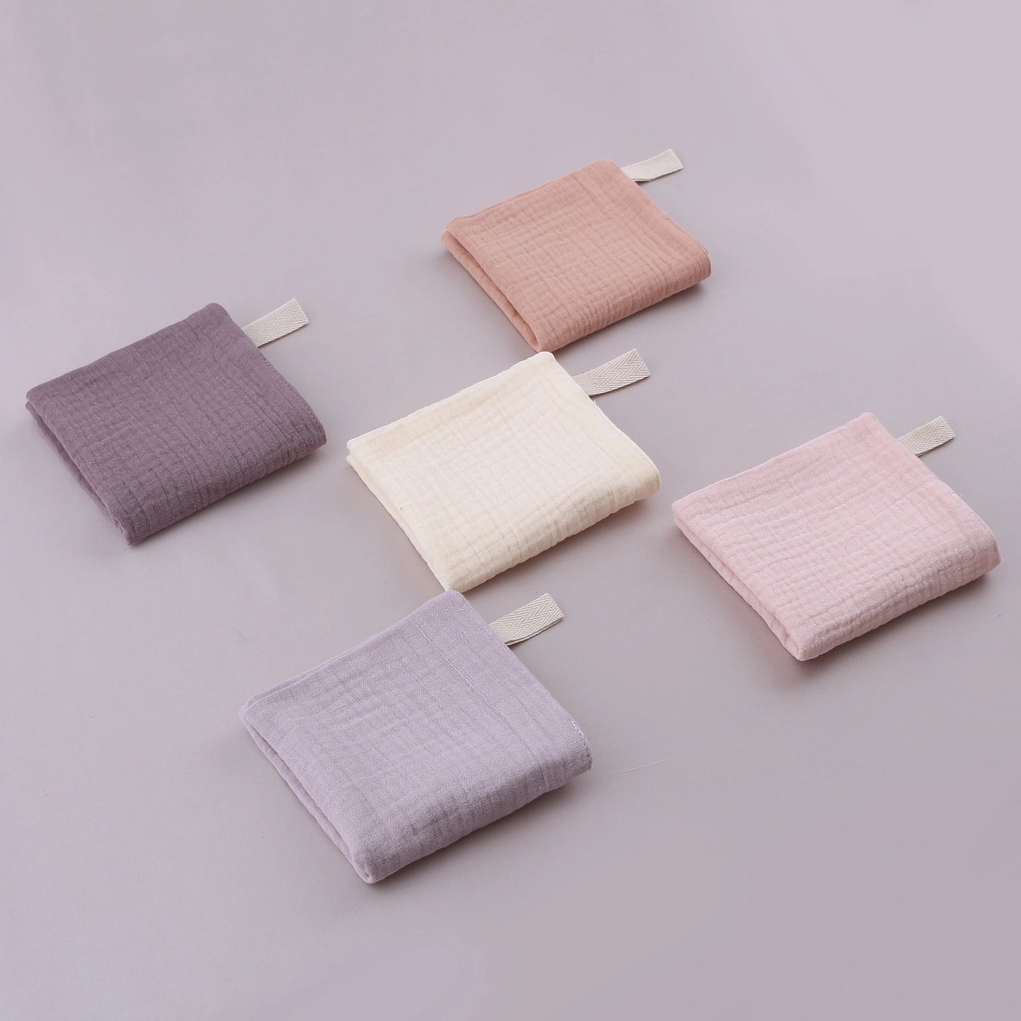 5pcs/Set Square Cotton Baby Face Towel Handkerchief Soft Absorbent Gauze Baby Towel Kids