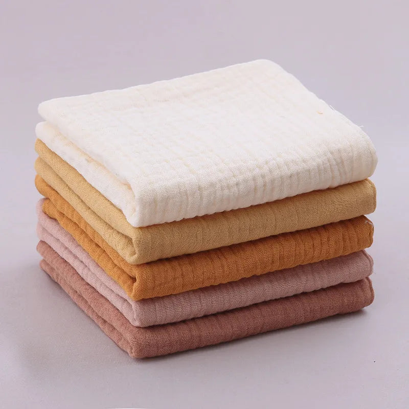 5pcs/Set Square Cotton Baby Face Towel Handkerchief Soft Absorbent Gauze Baby Towel Kids