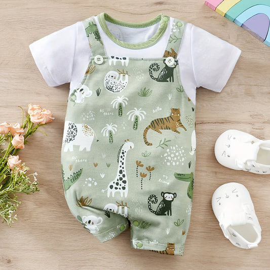 Jungle Print Baby Romper
