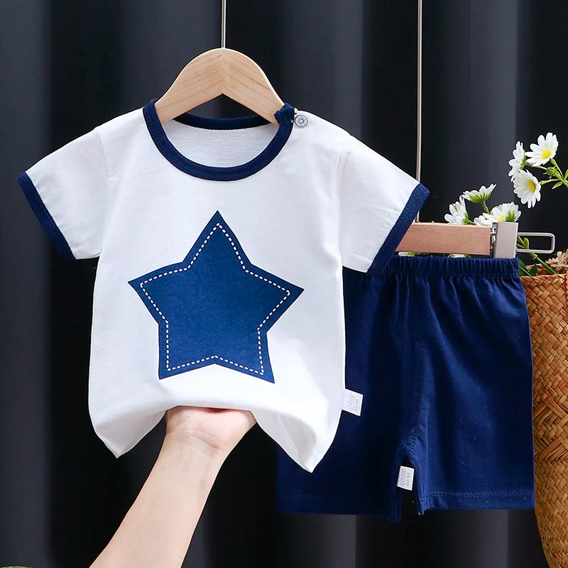 Navy Star Baby Set