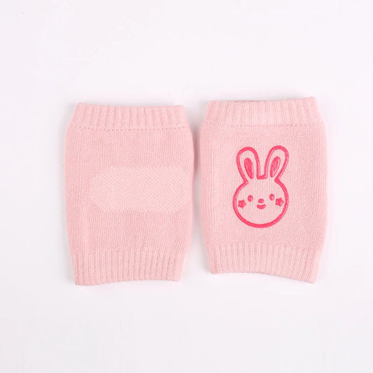 Pink Rabbit Soft Baby Knee Pads For Crawling