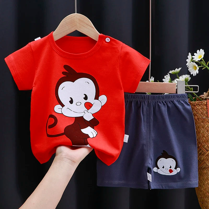 Red Monkey Baby Set