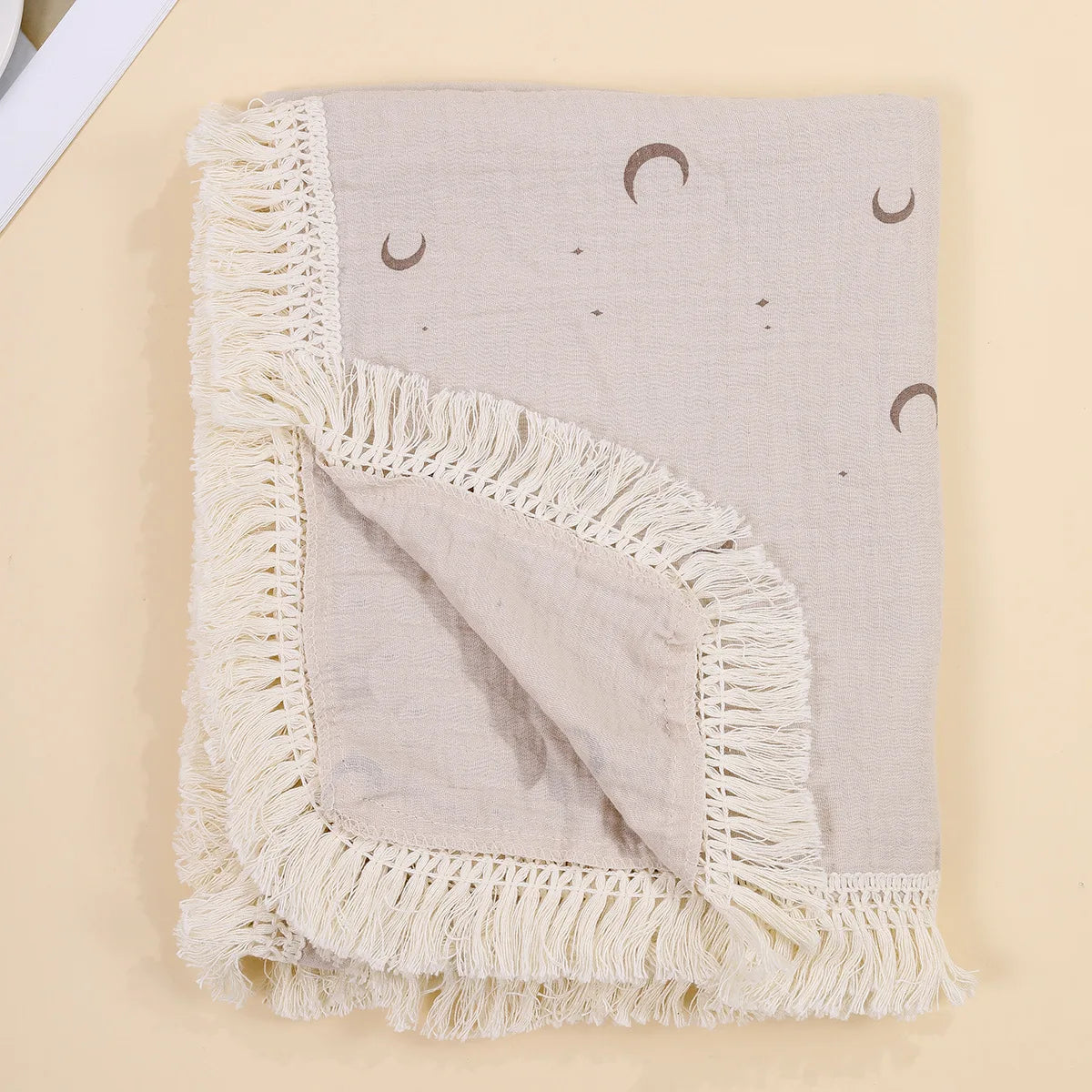 Print Stroller Outdoor Cover Blanket Newborn Summer Air Conditioning Cover Tassels Blanket For Baby Kids Pure Cotton Bath Towel