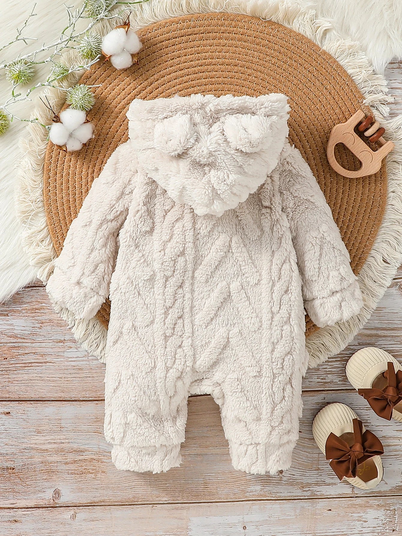 Cozy Baby Long Sleeve Hoodie Jumpsuit – Soft & Stylish
