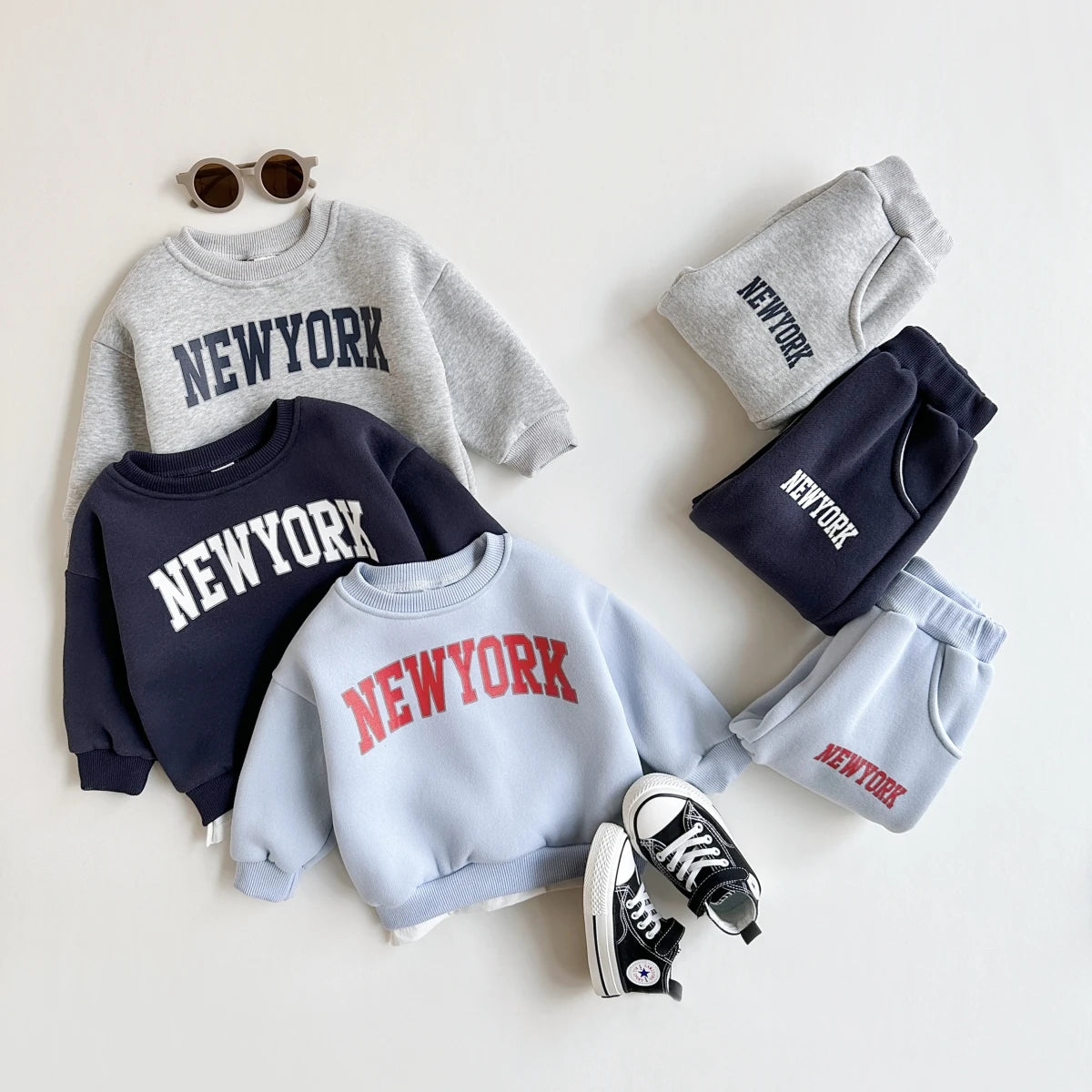 Trendy Toddler New York Tracksuit – Cozy Fall 2-Piece Set
