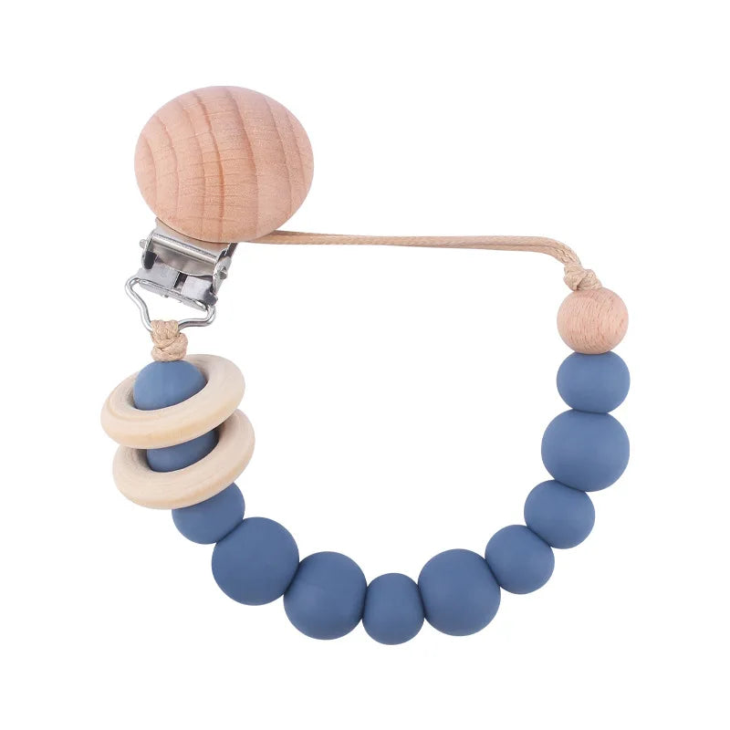 Colorful Baby Silicone Pacifier Chain – Safe & Chewable Clip
