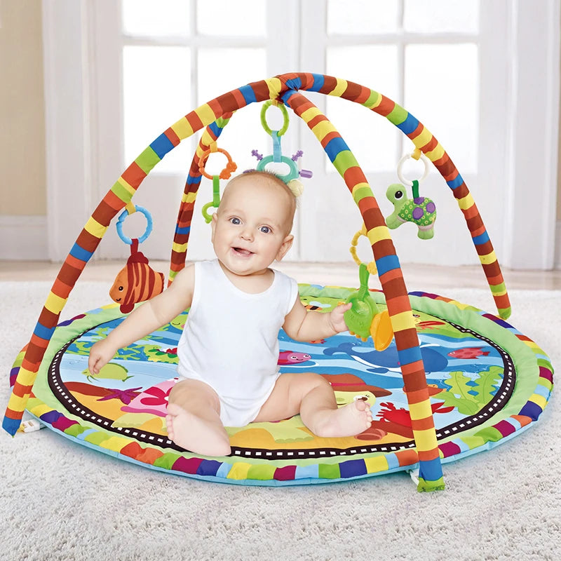 Baby Activity Play Mat with Rattles & Hanging Toys