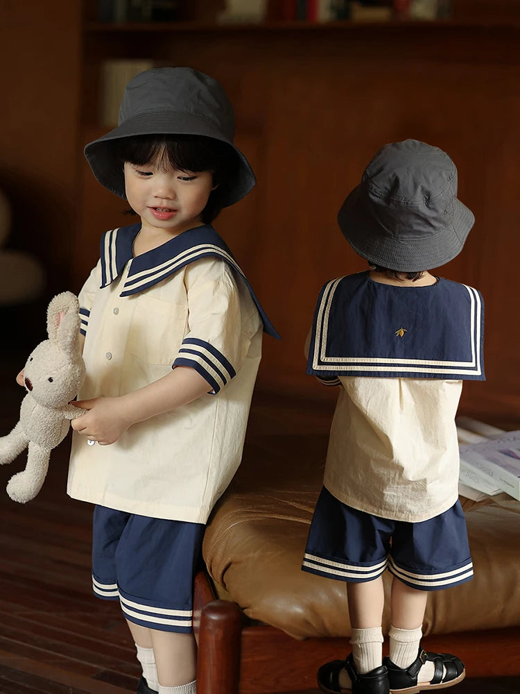 Baby Boy Sailor Outfit 2 Piece Suit