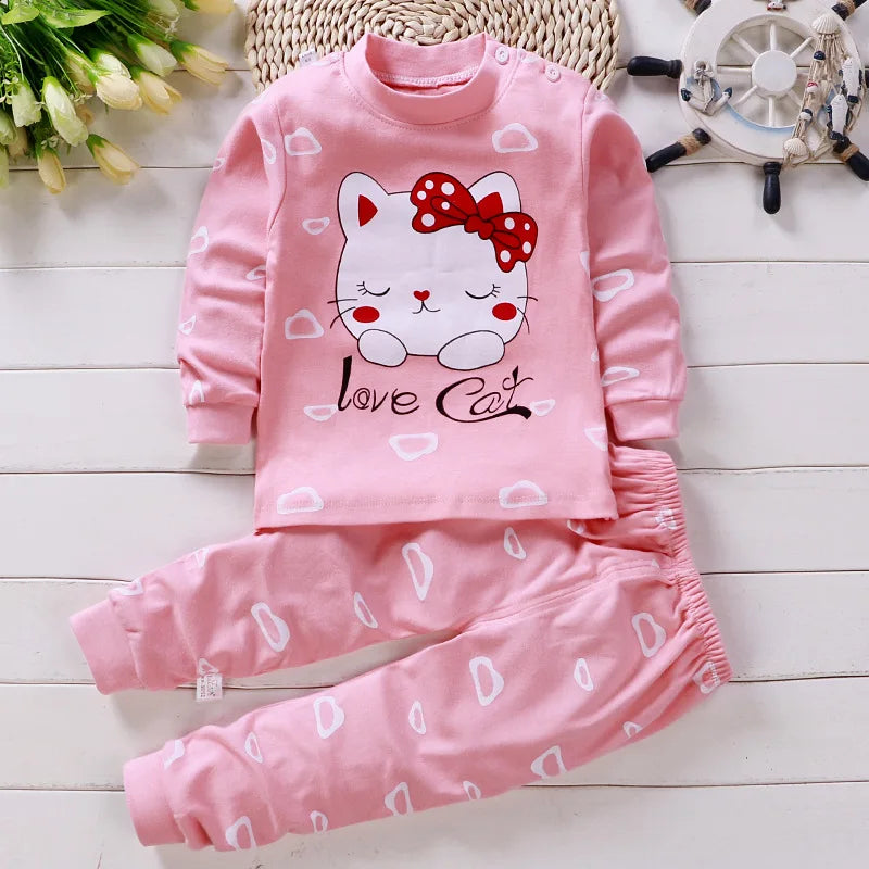 Pink Cat Pajama Set