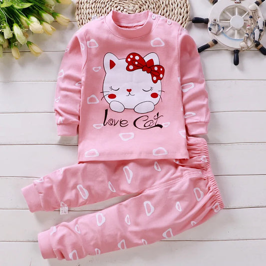 Pink Cat Pajama Set