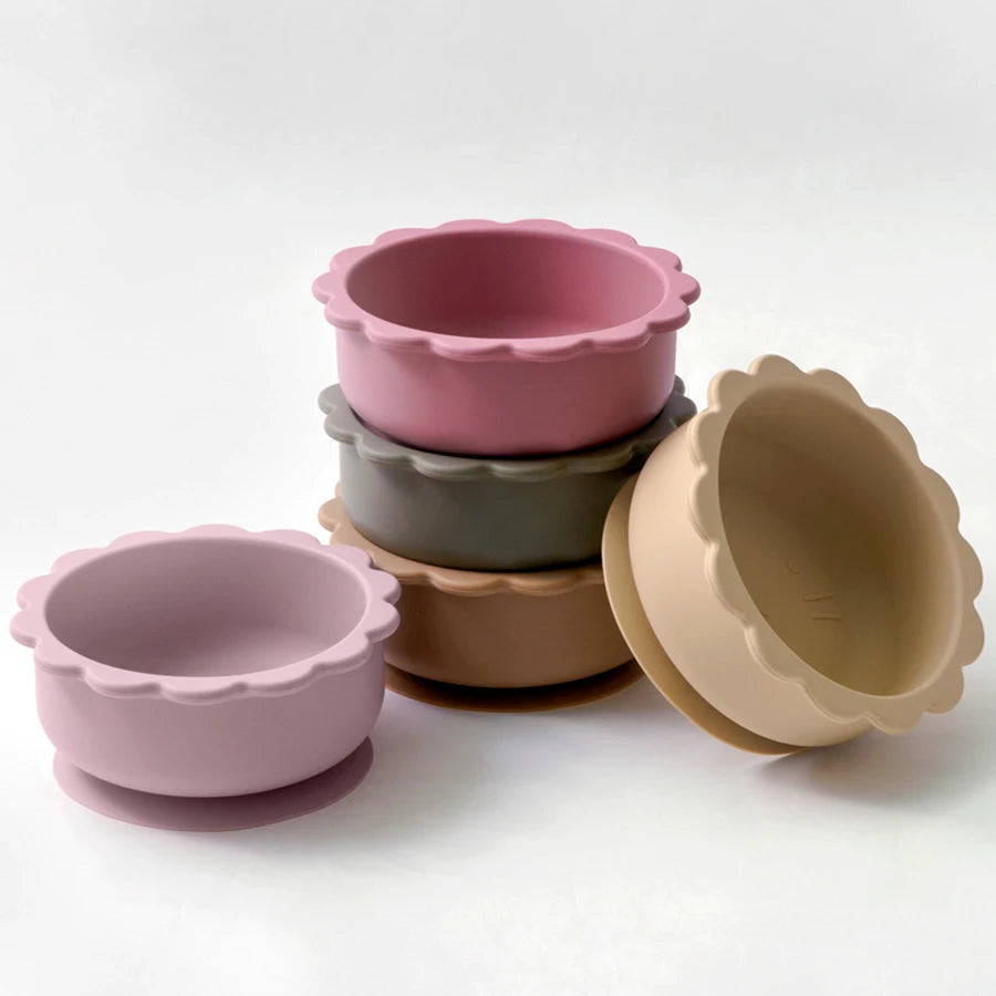 Cartoon Baby Suction Plates & Bowls  – Non-Slip, BPA-Free, Complete Weaning Supplies for Infants