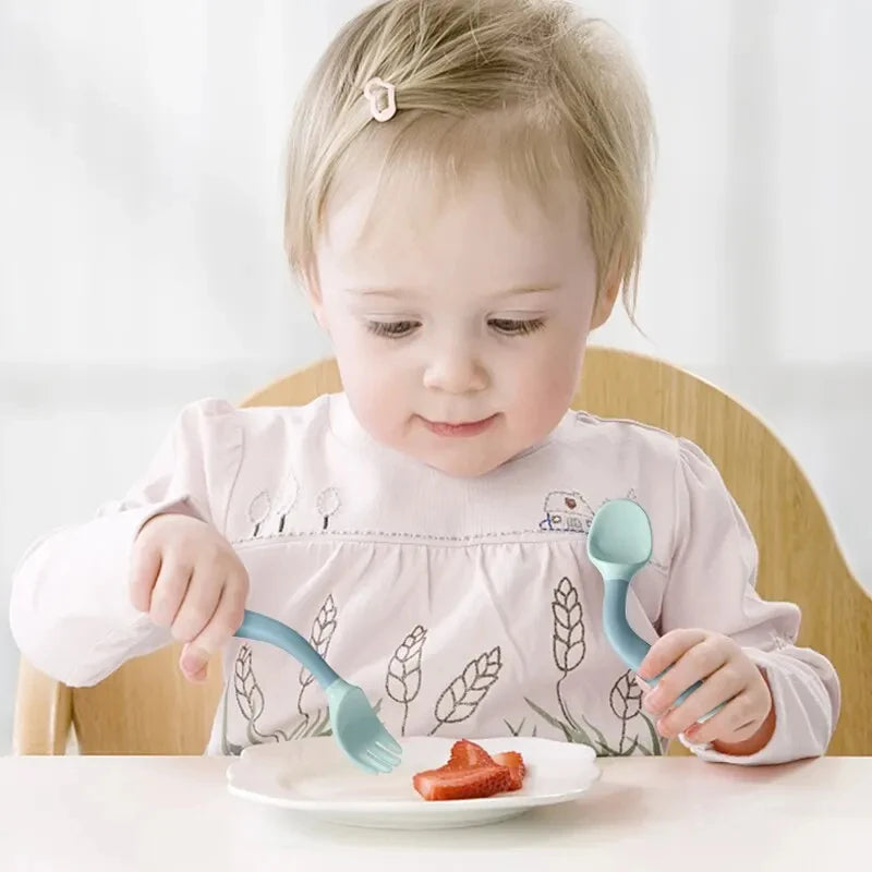 Essential Baby Bendable Fork and Spoon Set – Safe & Fun