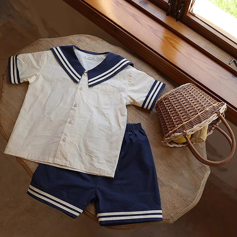 Baby Boy Sailor Outfit 2 Piece Suit