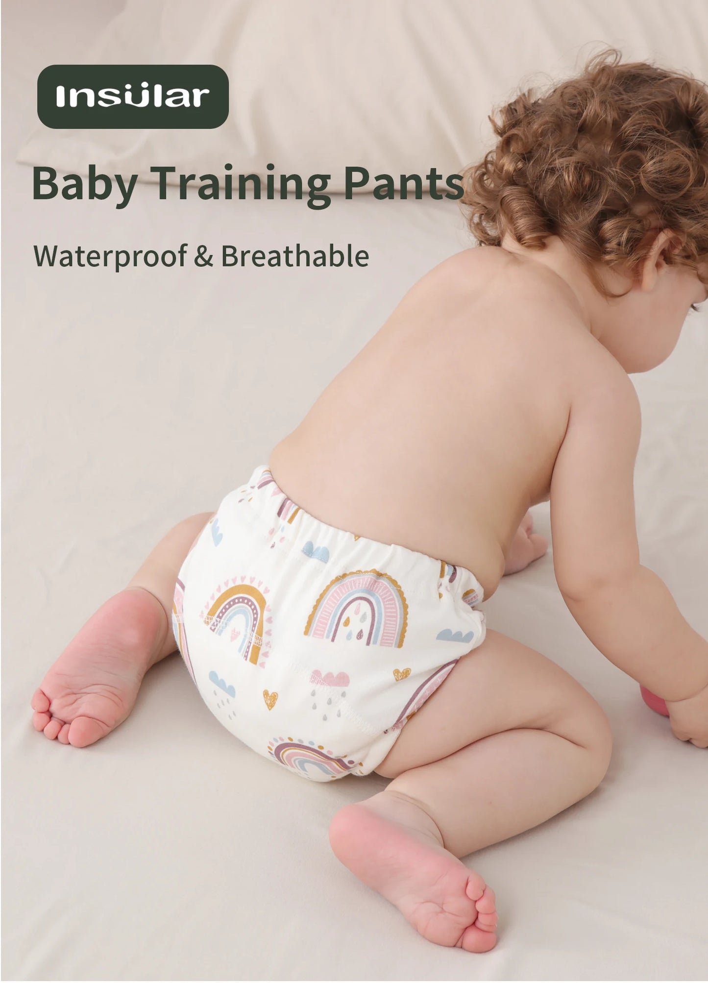 3pcs Infants Nappy Panties 6 Layer Waterproof Cloth Diapers Reusable Toolder Nappies Diaper Baby Underwear