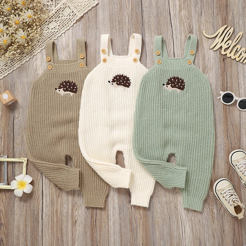 Adorable Hedgehog Knitted Rompers – Cozy Baby Essentials