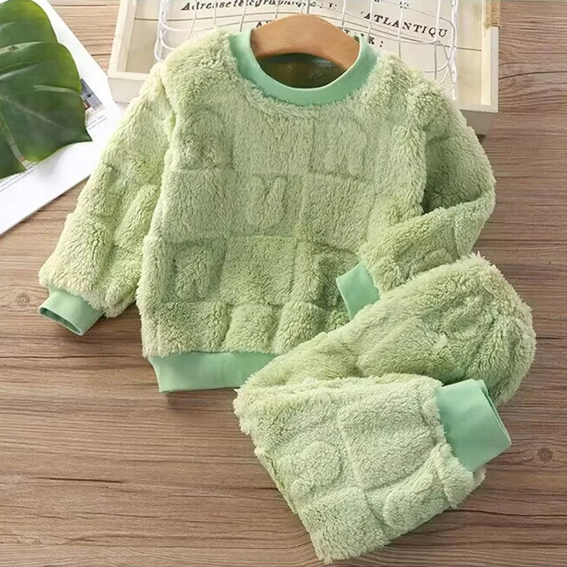 Ultra-Soft Fluffy Baby Winter Outfit – Cozy 2-Piece Set