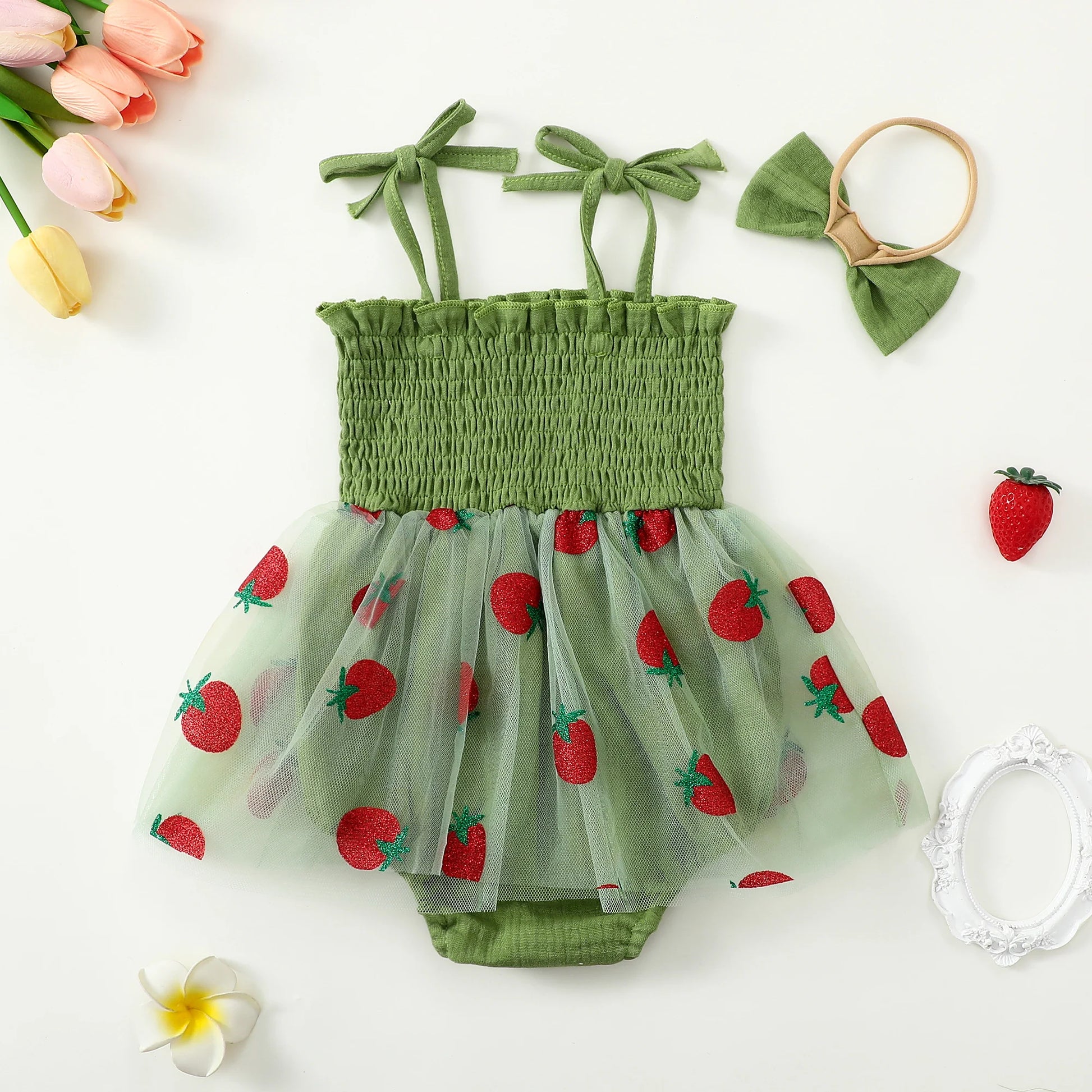 Strawberry Dress for Baby Girls