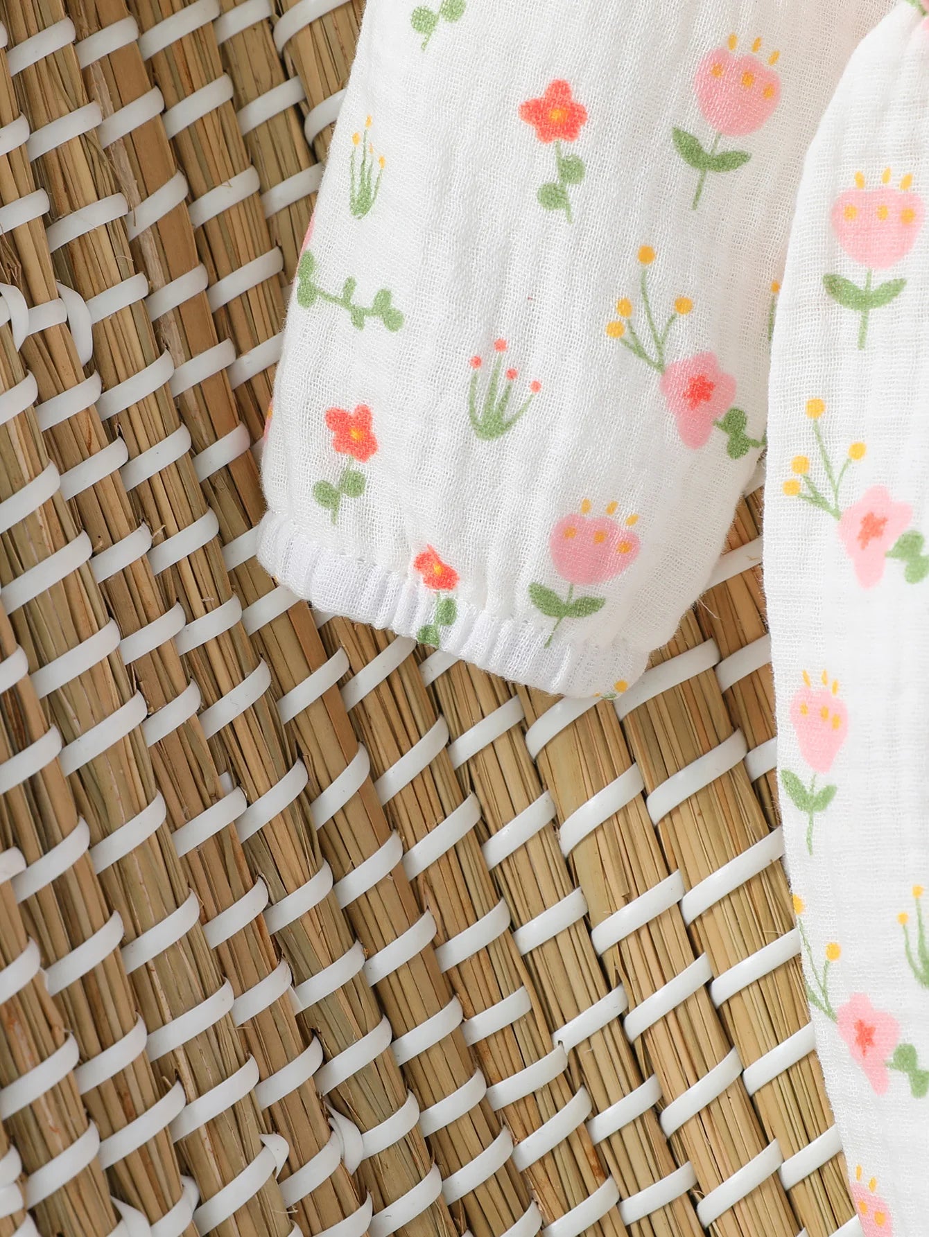 Chic Baby Girl Floral Romper with Headband Set