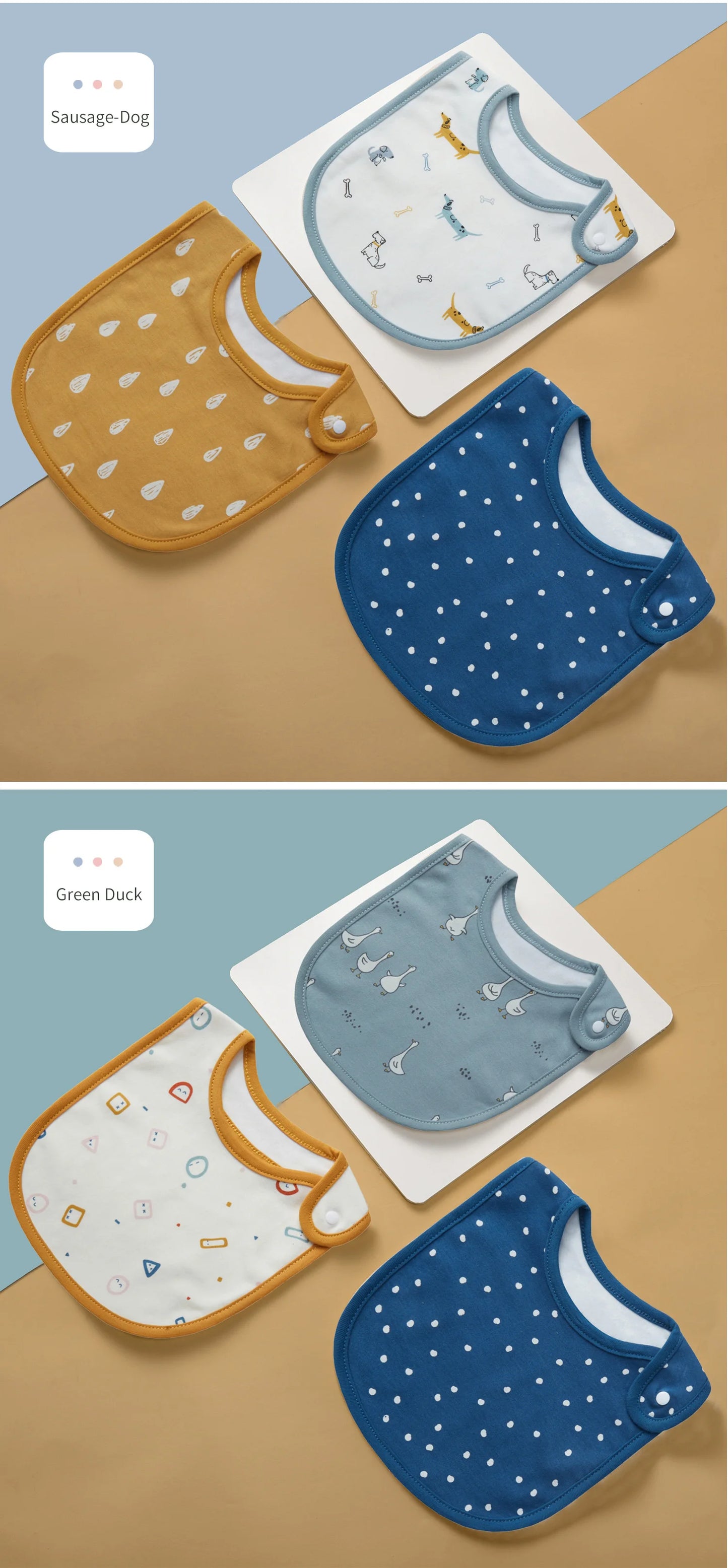 3pcs/set Baby Girl Boy Feeding Bibs Waterproof Apron Cartoon Towel Kids Toddler Dinner Bandanas Burp Cloths Baby Accessories