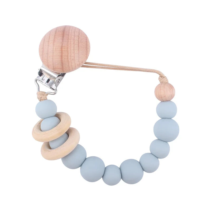 Colorful Baby Silicone Pacifier Chain – Safe & Chewable Clip