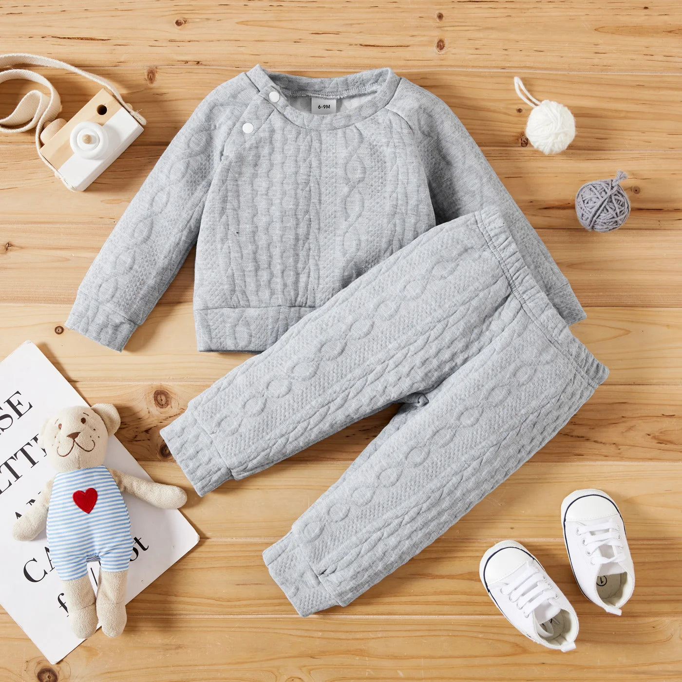 Grey Newborn Baby Girl Boy Clothes Set