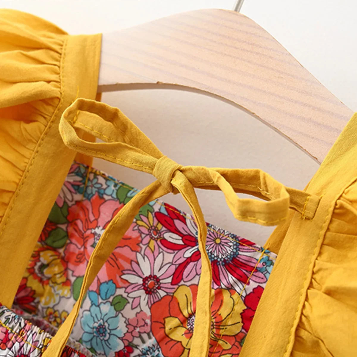 Charming Baby Girl Floral Dress with Hat Set