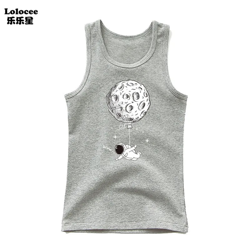 Stylish Kids Cotton Sleeveless T-Shirt – 4-Pack Summer Set