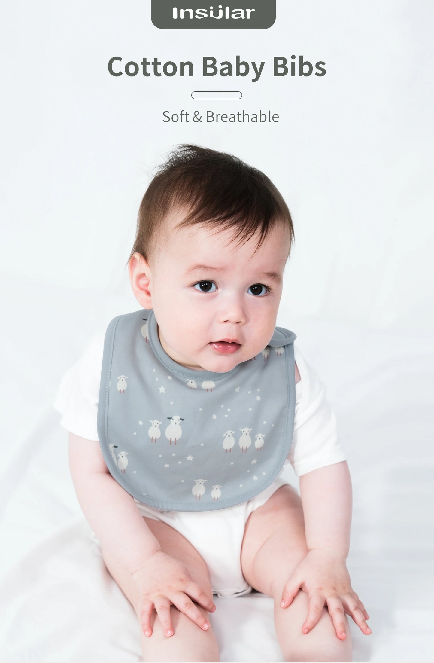 3pcs/set Baby Girl Boy Feeding Bibs Waterproof Apron Cartoon Towel Kids Toddler Dinner Bandanas Burp Cloths Baby Accessories