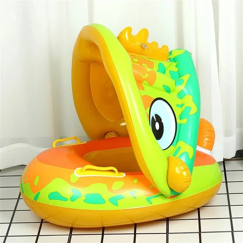 Swim Ring With Sunshade for Babies