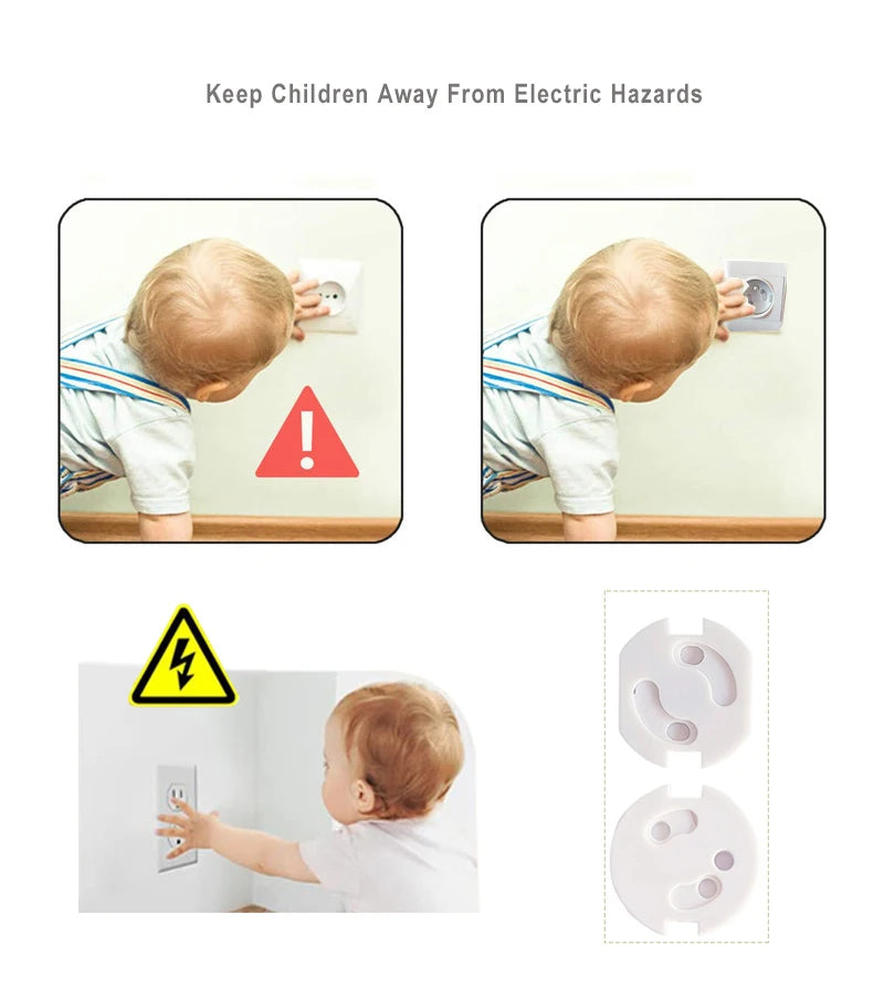 Baby Safety Socket Covers 10pcs Electrical Plastic Outlet Protectors Child Safe Socket Security Protection