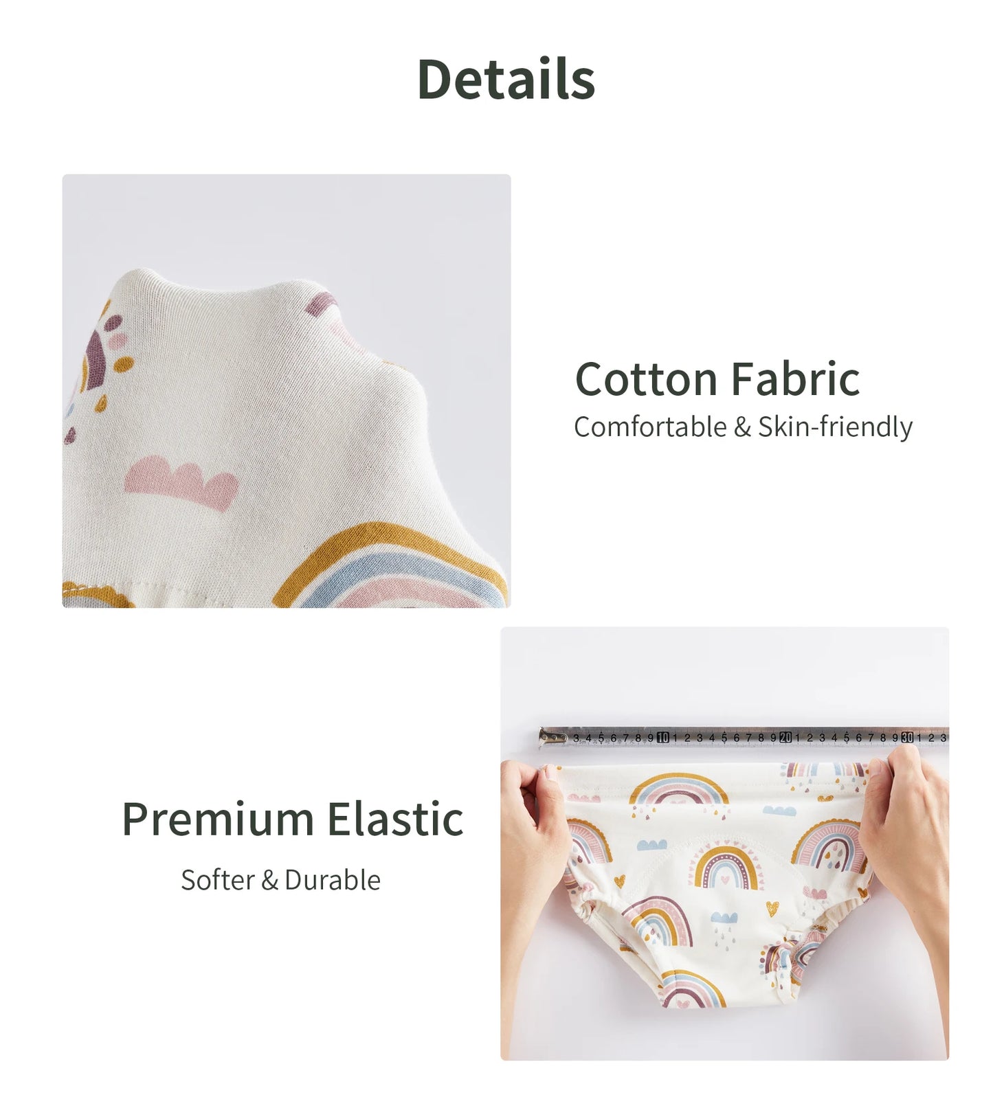 3pcs Infants Nappy Panties 6 Layer Waterproof Cloth Diapers Reusable Toolder Nappies Diaper Baby Underwear