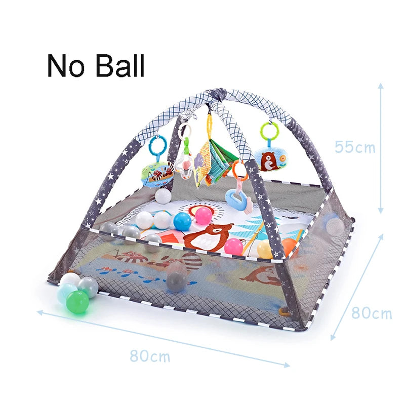 Baby Activity Play Mat with Rattles & Hanging Toys