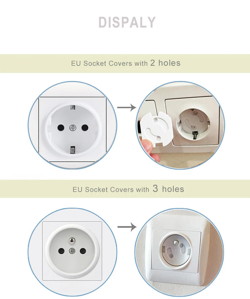 Baby Safety Socket Covers 10pcs Electrical Plastic Outlet Protectors Child Safe Socket Security Protection