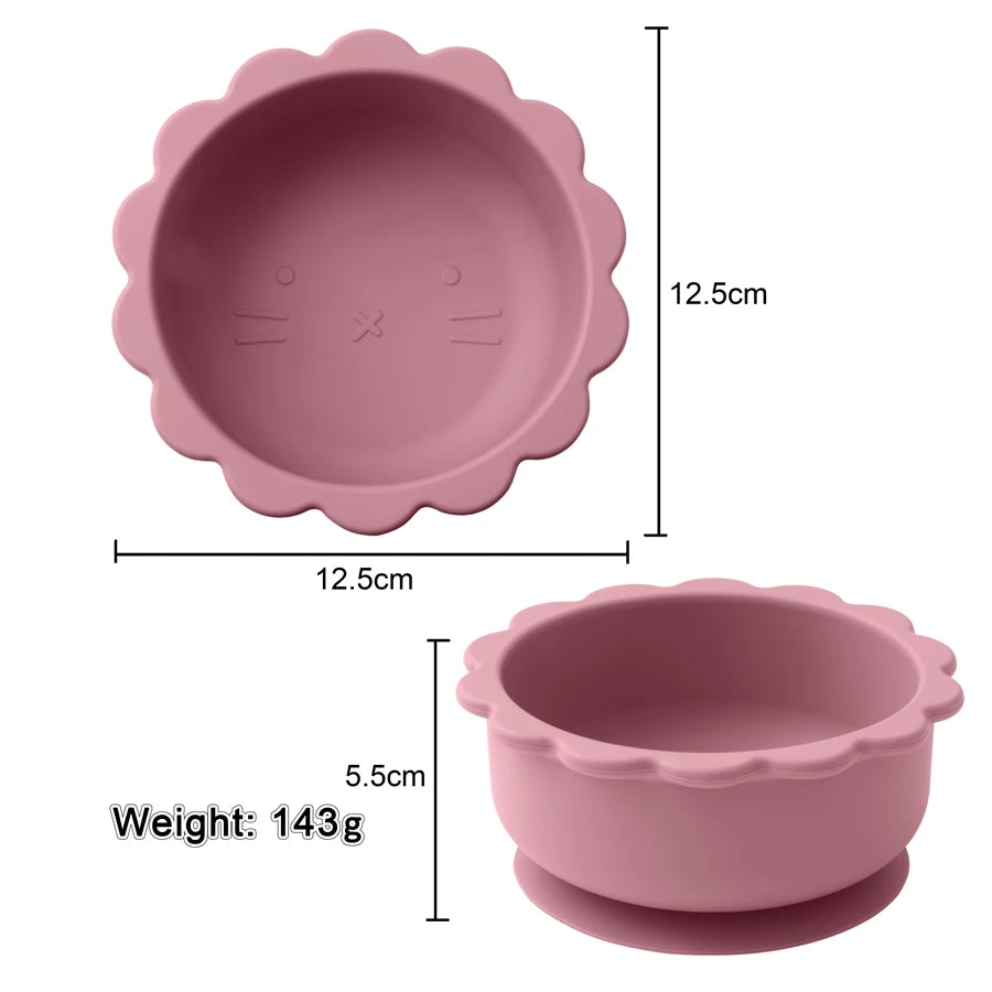 Cartoon Baby Suction Plates & Bowls  – Non-Slip, BPA-Free, Complete Weaning Supplies for Infants