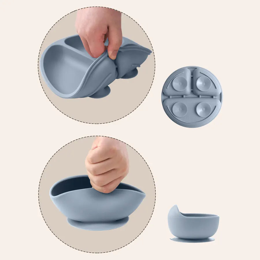 8-Piece Silicone Baby Feeding Set – Non-Slip, BPA-Free, Complete Weaning Supplies for Infants