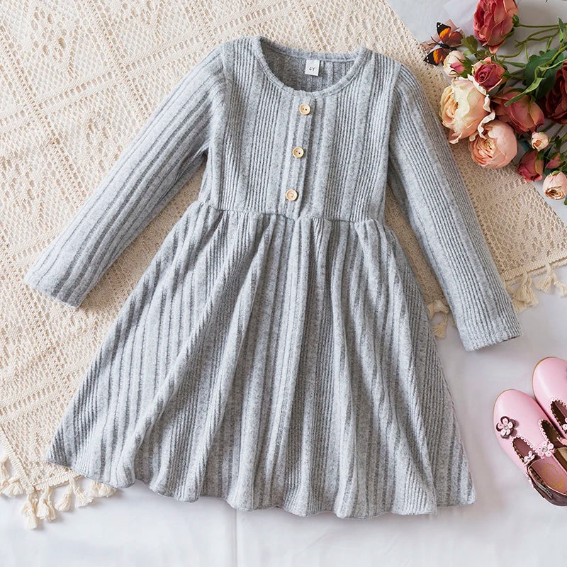 Elegant Baby Girl Red Knitted Dress with Tutu Skirt