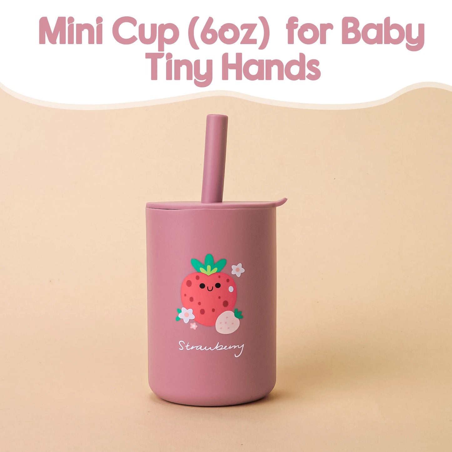 Cartoon Silicone Baby Straw Cup – Safe & Spill-Proof Sipper
