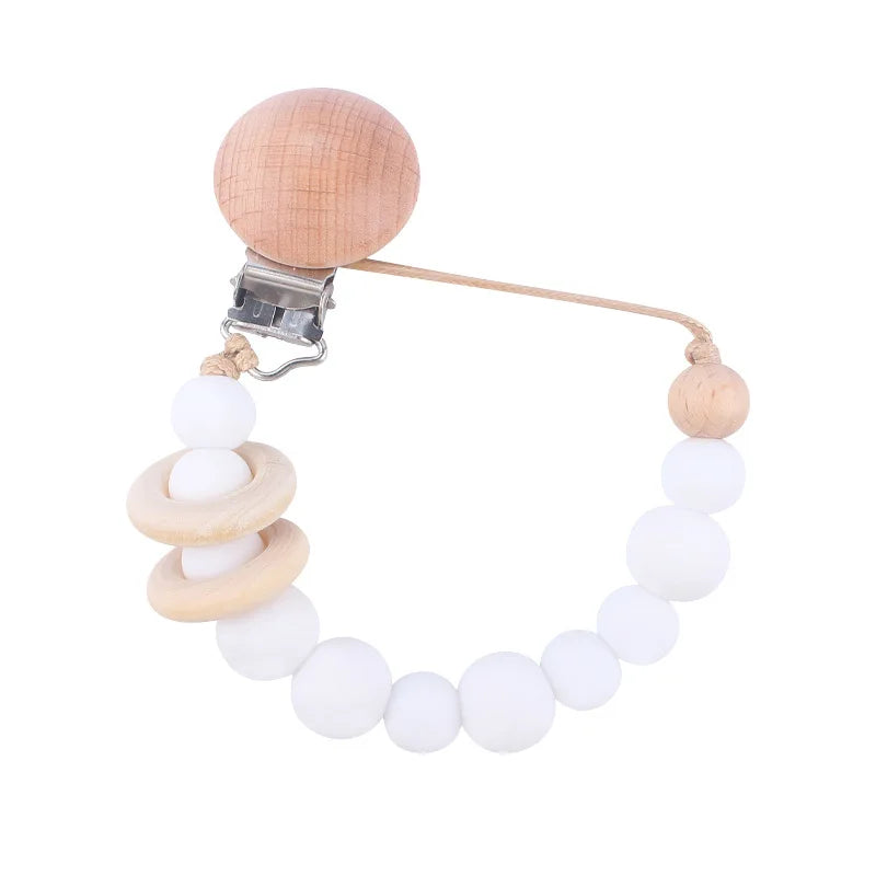 Colorful Baby Silicone Pacifier Chain – Safe & Chewable Clip